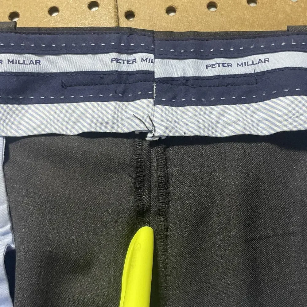 Peter Millar Suit Mens 40 S Gray 2pc Wool Blazer Pants 37x30 Modern Canada MINT
